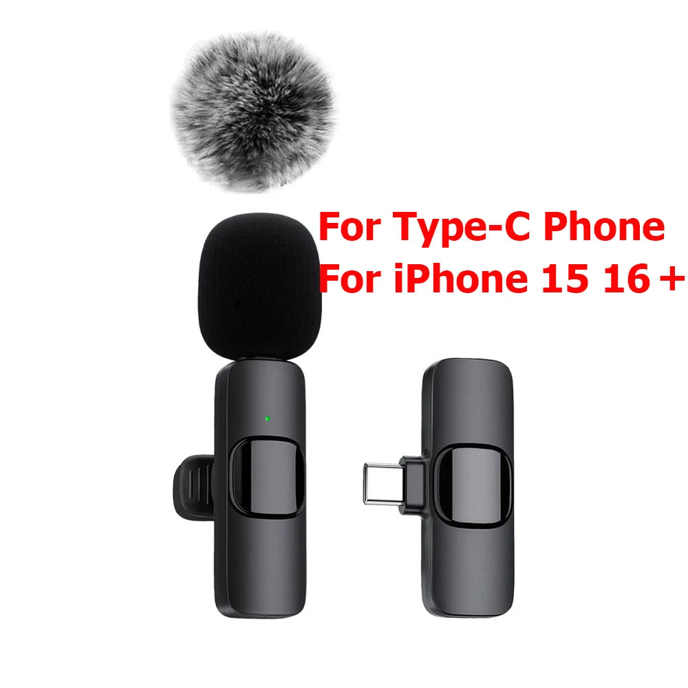 Wireless Lavalier Microphone - Mini Clip-On Mic for iPhone, Android, Laptop & Live Streaming