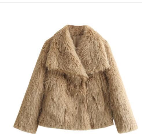 Winter Plush Faux Fur Coat - Women's
Warm Lapel Jacket (S-XXL)