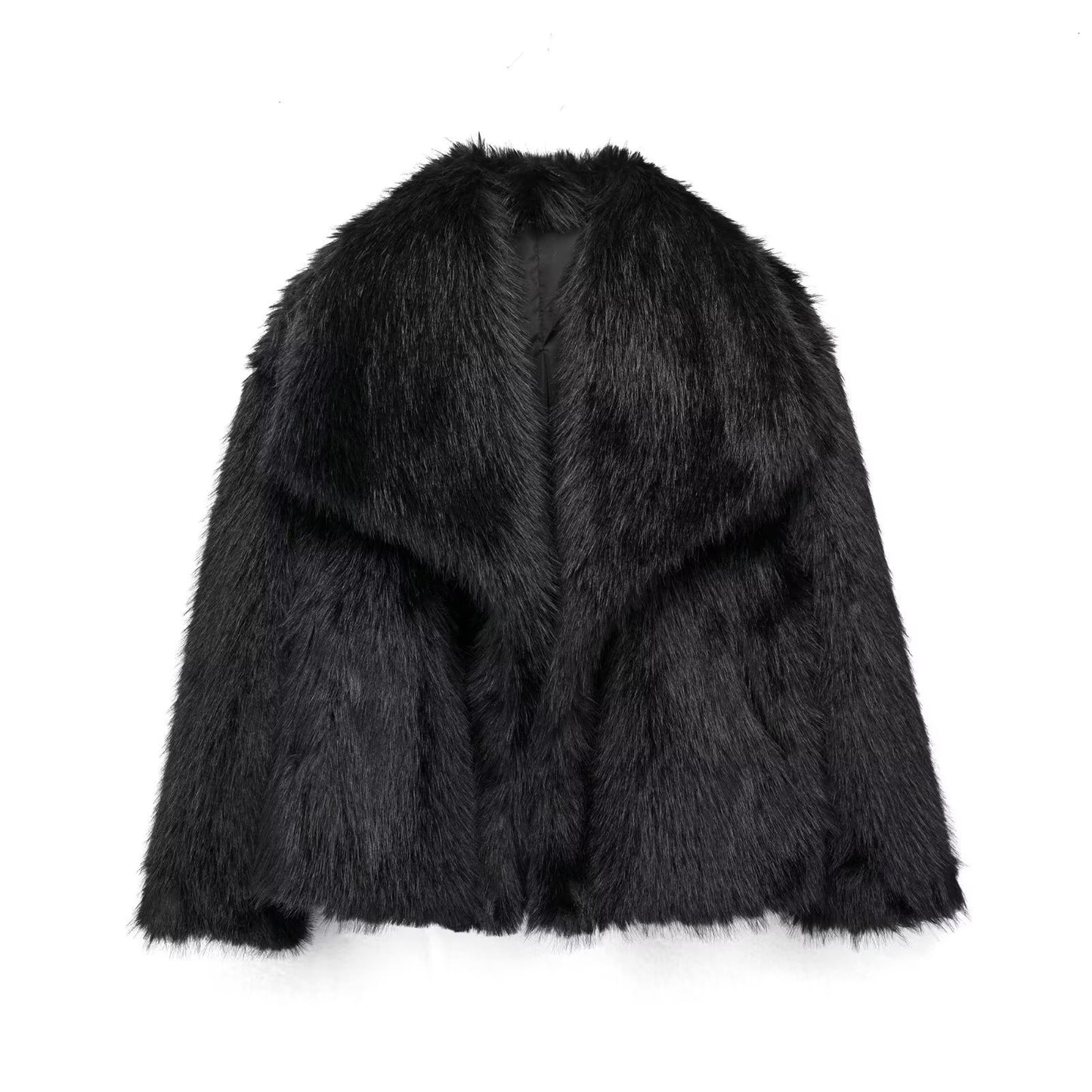 Winter Plush Faux Fur Coat - Women's
Warm Lapel Jacket (S-XXL)