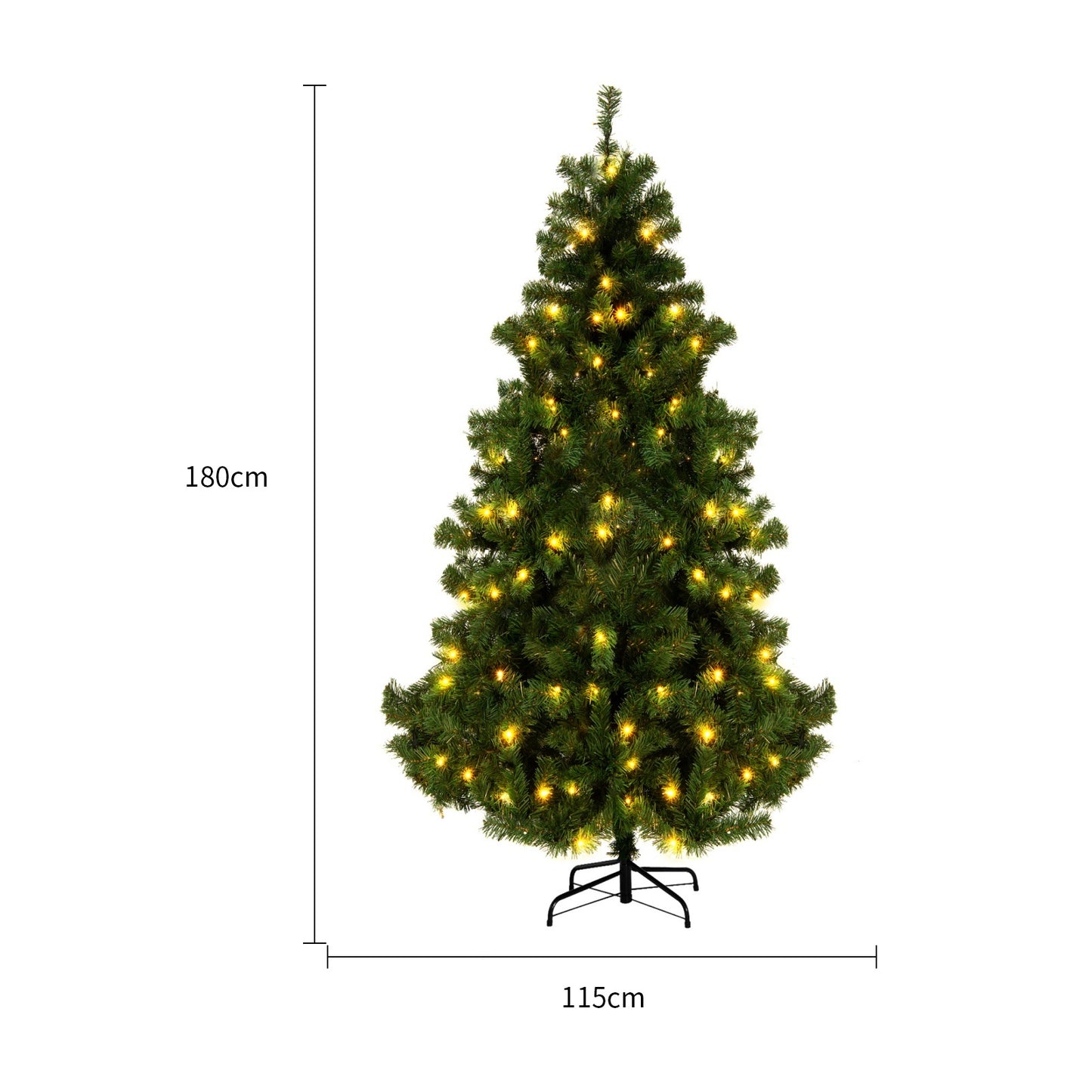 Artificial Christmas Tree with Snow - PVC Holiday Tree with Stand for Home & Store Decoration