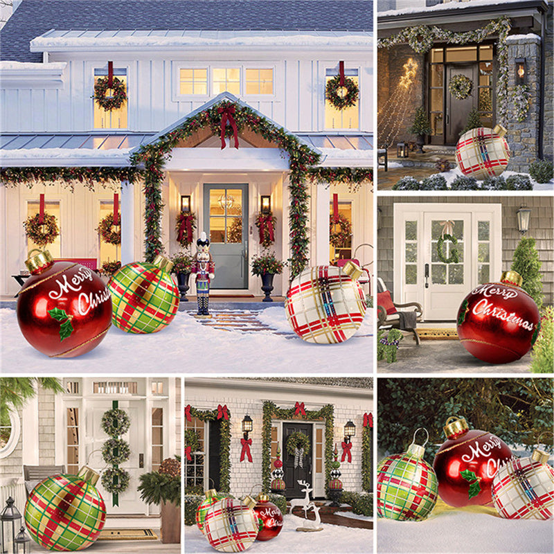 Giant Inflatable Christmas Ornament Ball - 60CM
PVC Outdoor Holiday Decoration