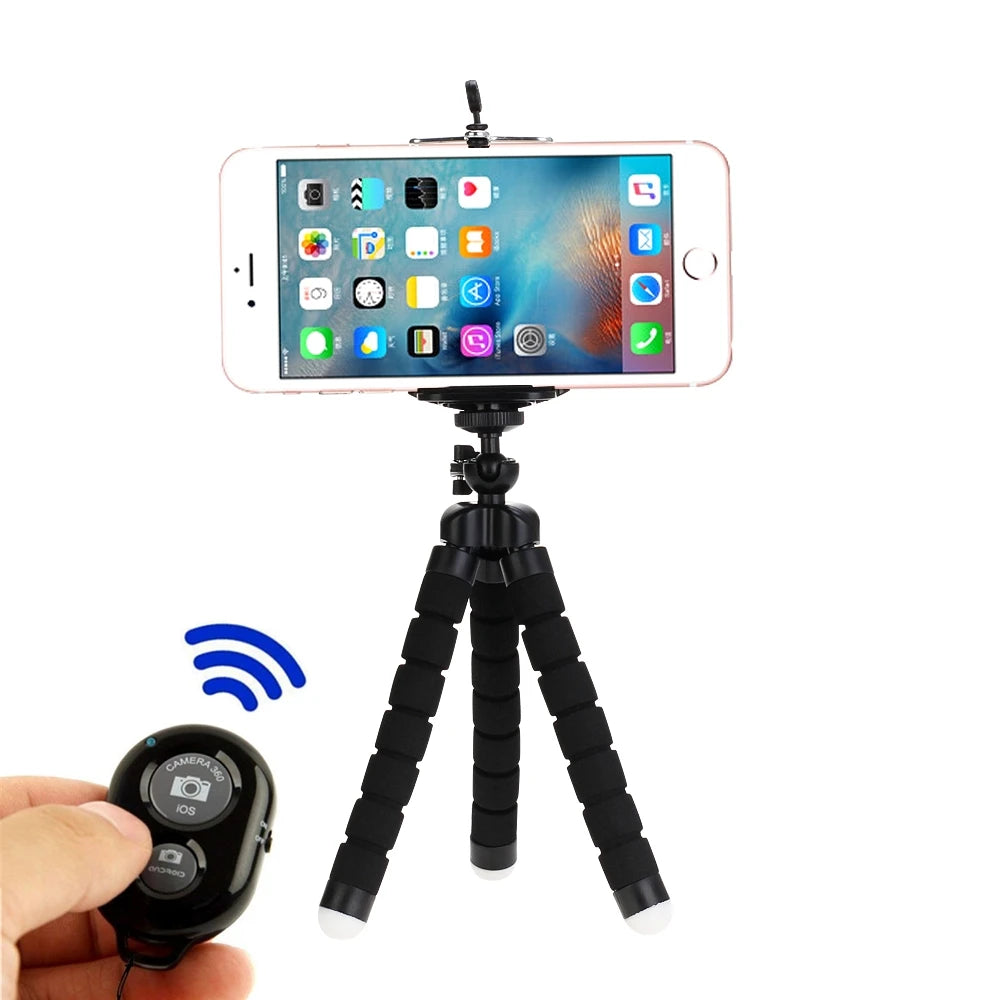 Flexible Phone Tripod with Remote - Octopus Mini Stand for Smartphones