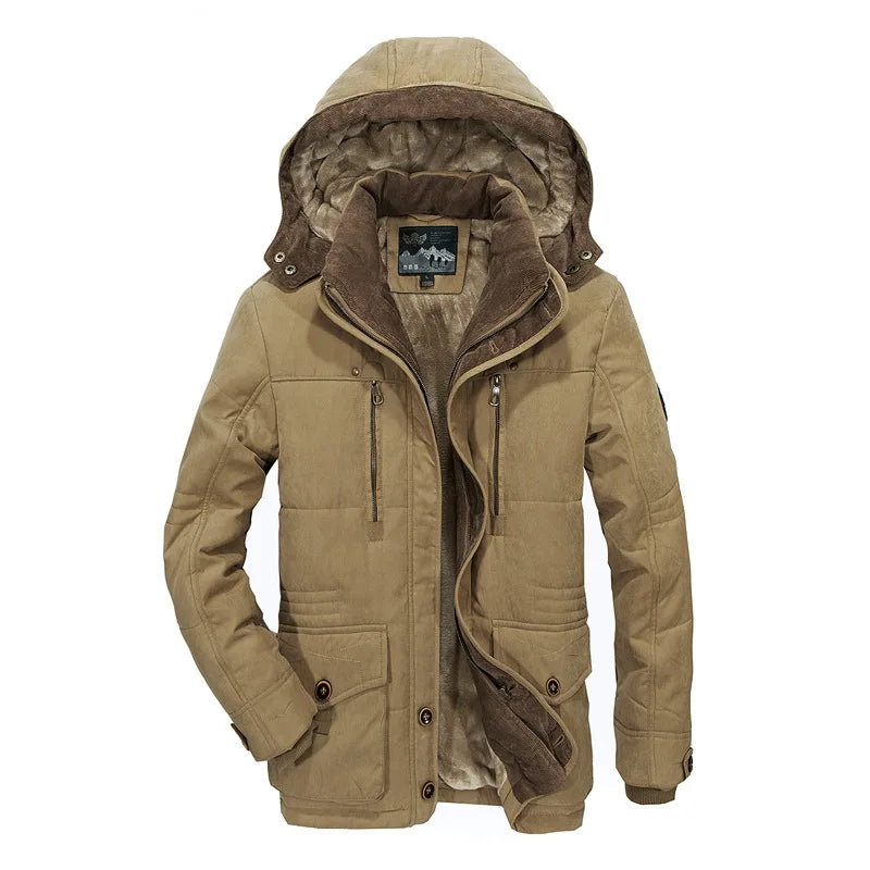 Men's Oversized Winter Parka - Thick Fleece Lined
Jacket, Casual Warm Coat (Up to 6XL)