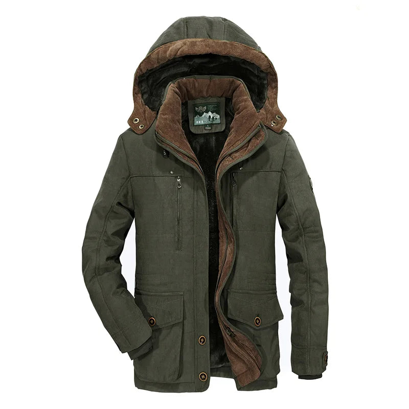 Men's Oversized Winter Parka - Thick Fleece Lined
Jacket, Casual Warm Coat (Up to 6XL)