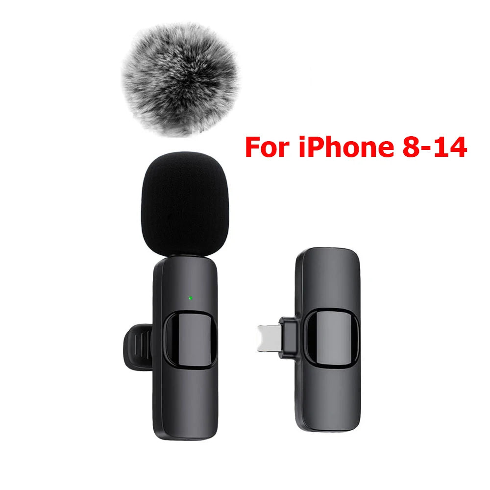 Wireless Lavalier Microphone - Mini Clip-On Mic for iPhone, Android, Laptop & Live Streaming
