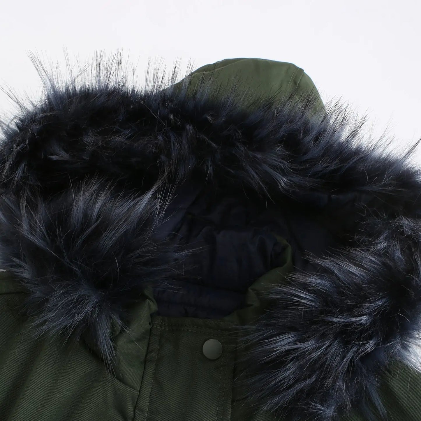 Women's Winter Parka Coat - Warm Cotton Jacket with Fur Collar & Hood