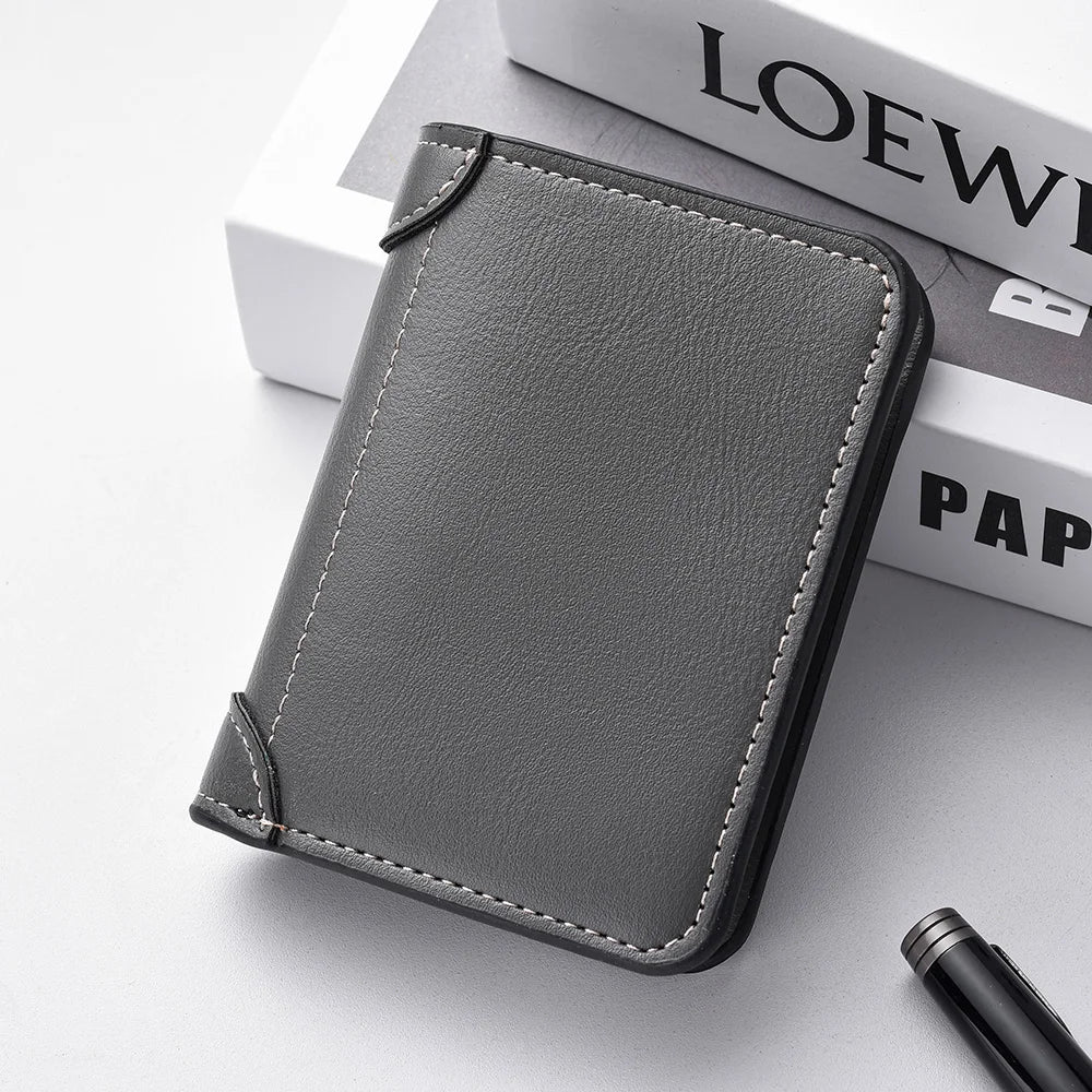 Men's Slim Leather Wallet - Credit Card Holder