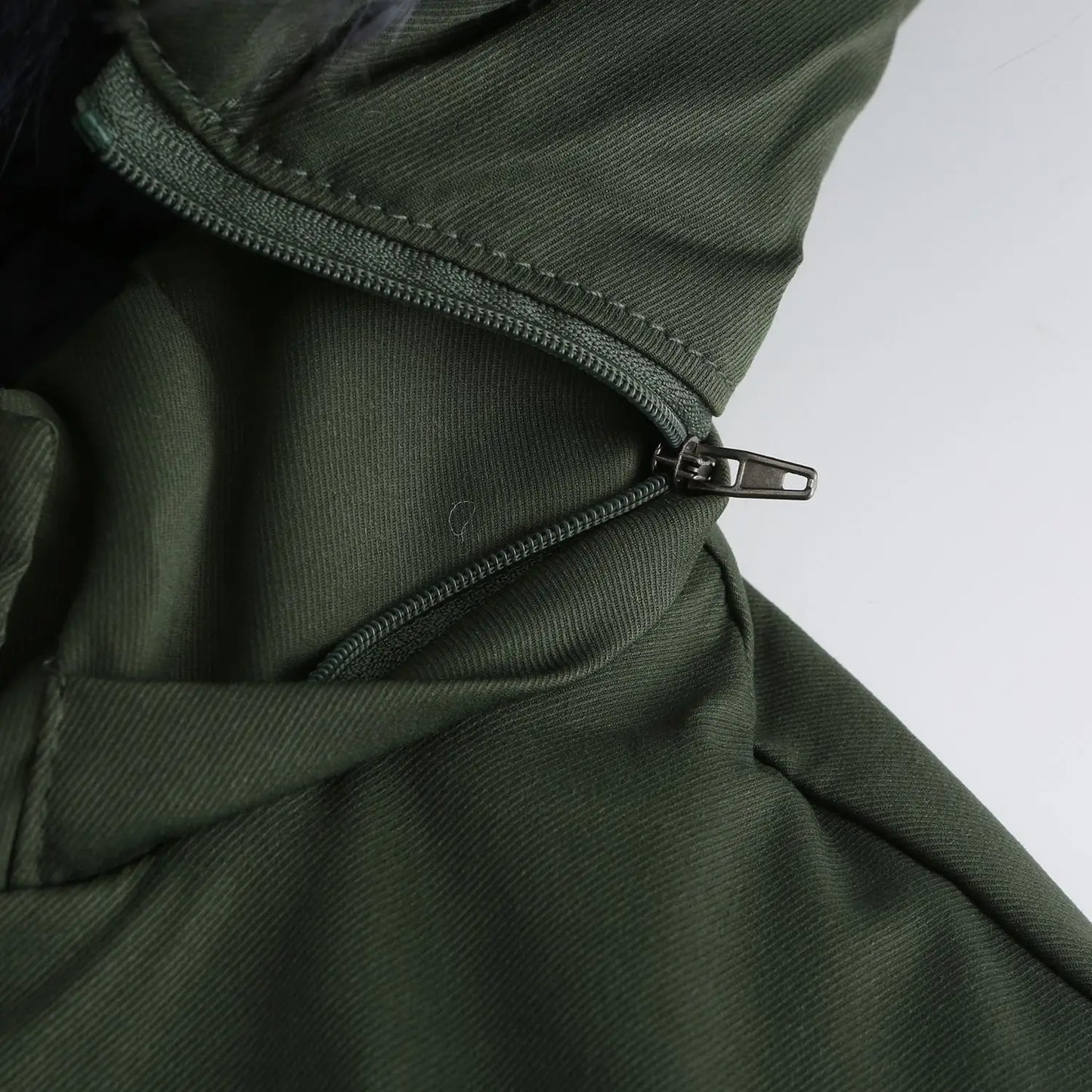 Women's Winter Parka Coat - Warm Cotton Jacket with Fur Collar & Hood