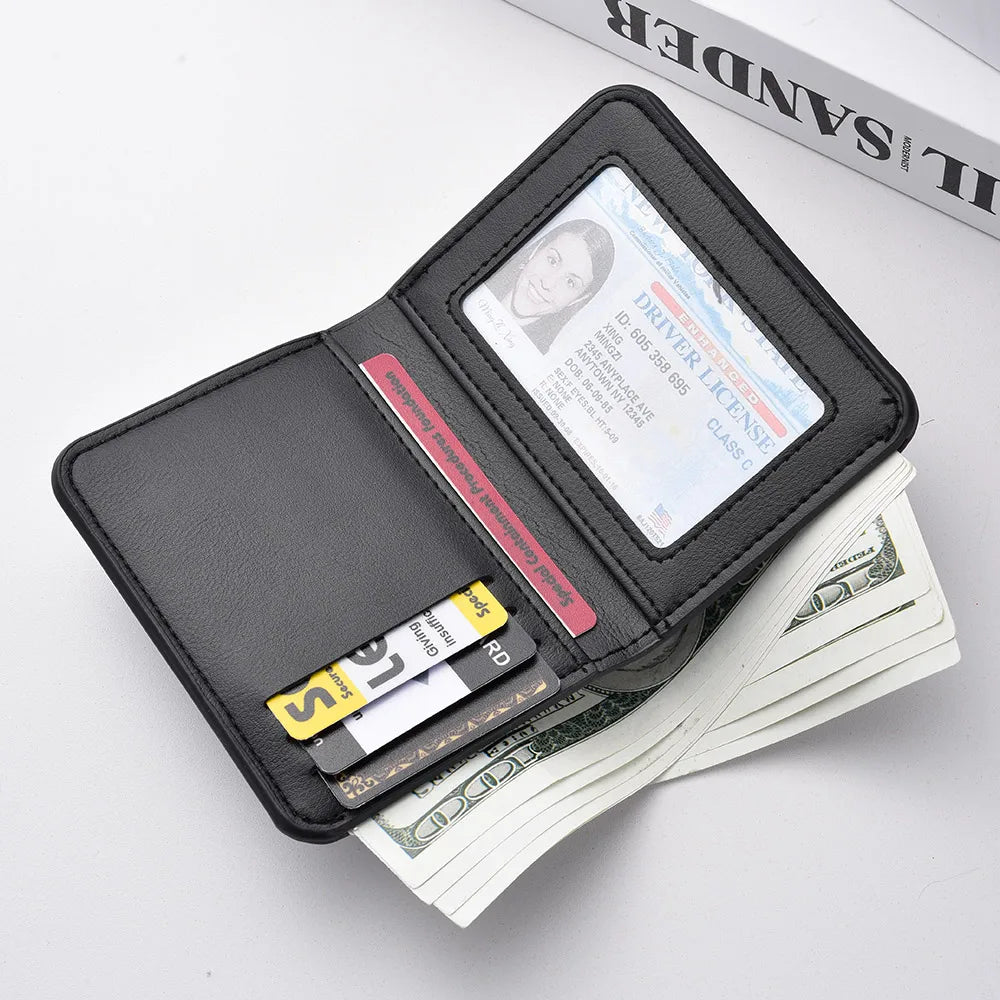 Men's Slim Leather Wallet - Credit Card Holder