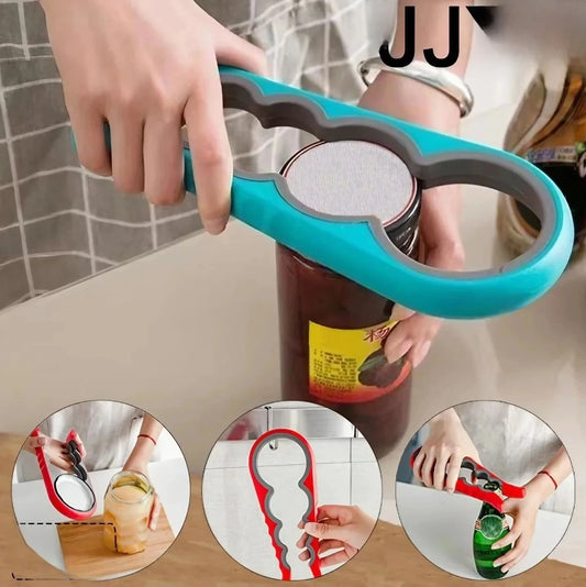4-in-1 Multi-Function Can & Bottle Opener - Anti-Slip Handle Kitchen Tool
