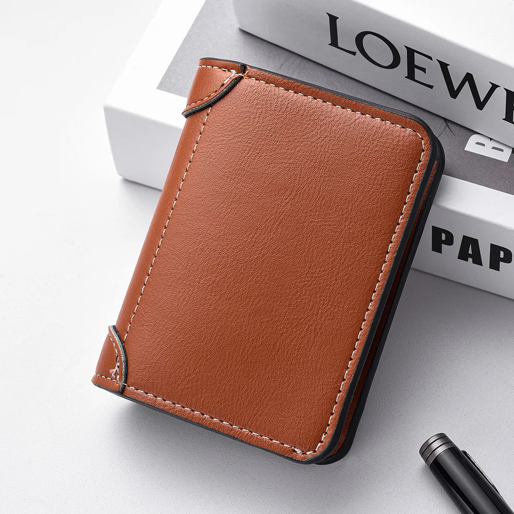 Men's Slim Leather Wallet - Credit Card Holder