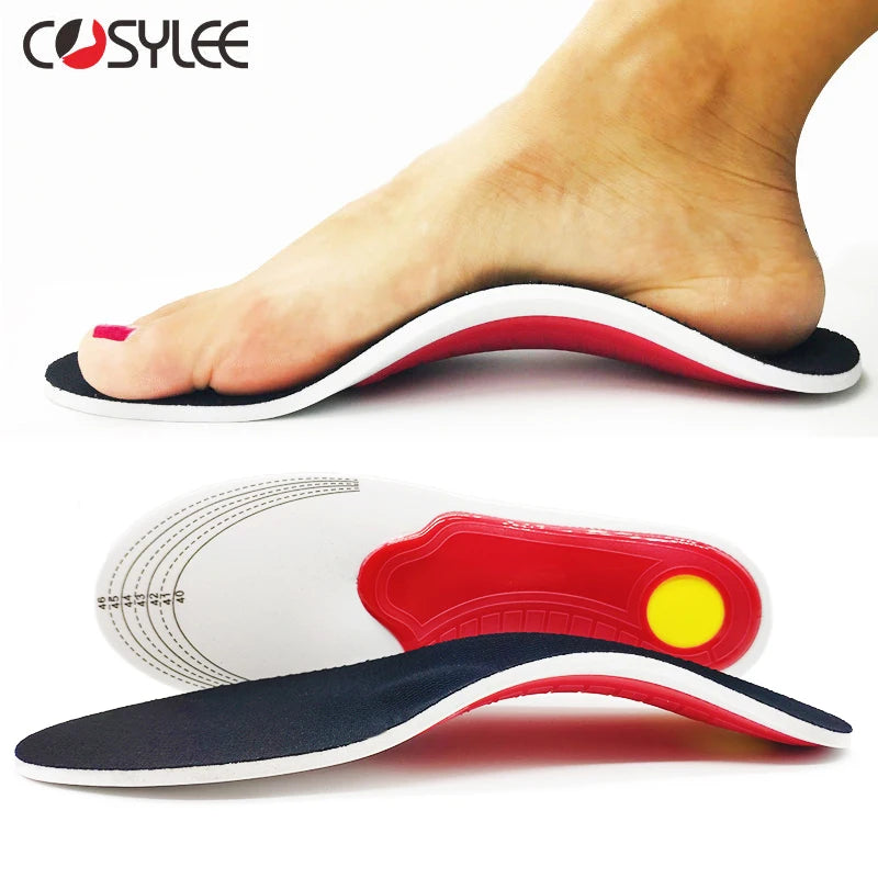 Orthopedic Arch Support Insoles - Flatfoot Relief, Comfort Cushion & Shock Absorption