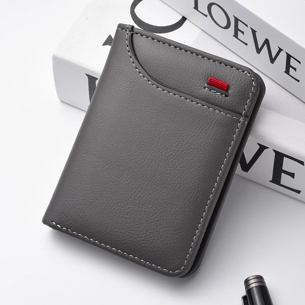 Men's Slim Leather Wallet - Credit Card Holder