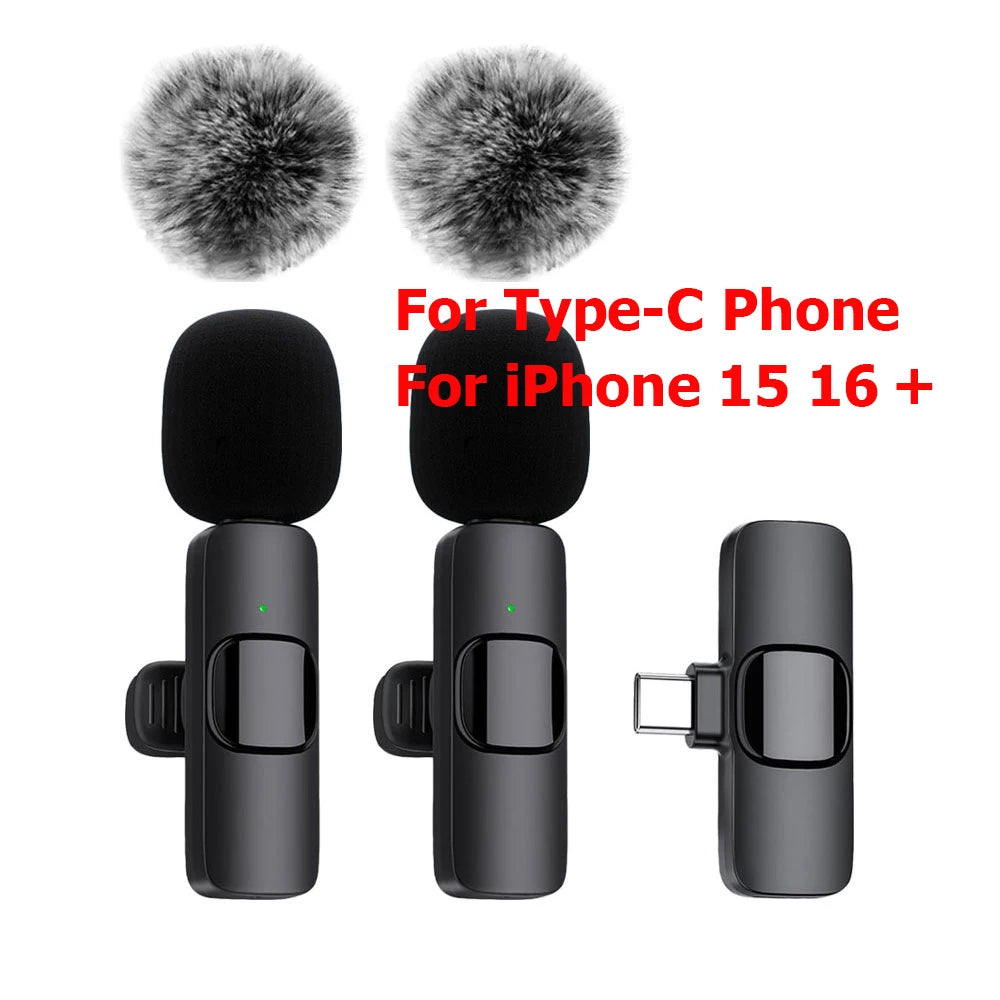 Wireless Lavalier Microphone - Mini Clip-On Mic for iPhone, Android, Laptop & Live Streaming