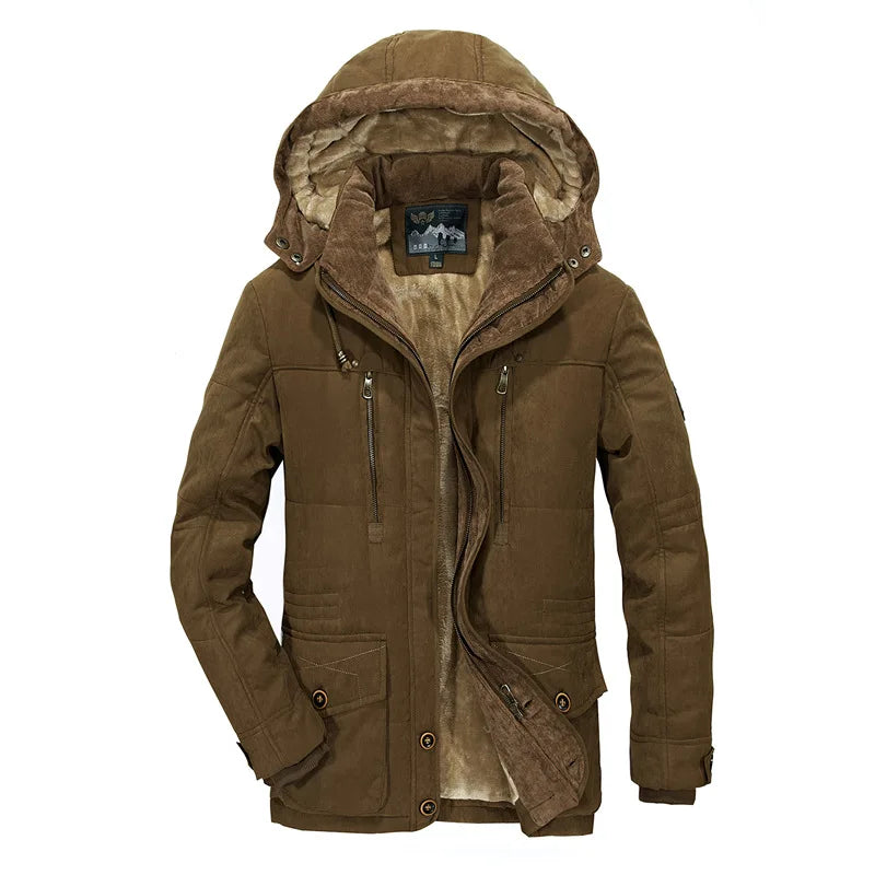 Men's Oversized Winter Parka - Thick Fleece Lined
Jacket, Casual Warm Coat (Up to 6XL)