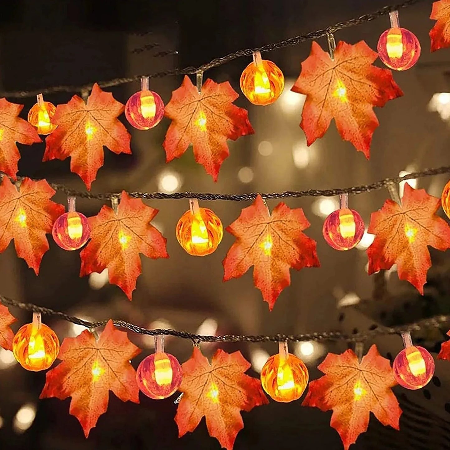 Halloween Maple Leaf Garland with Lights - DIY
Party Decoration 2025