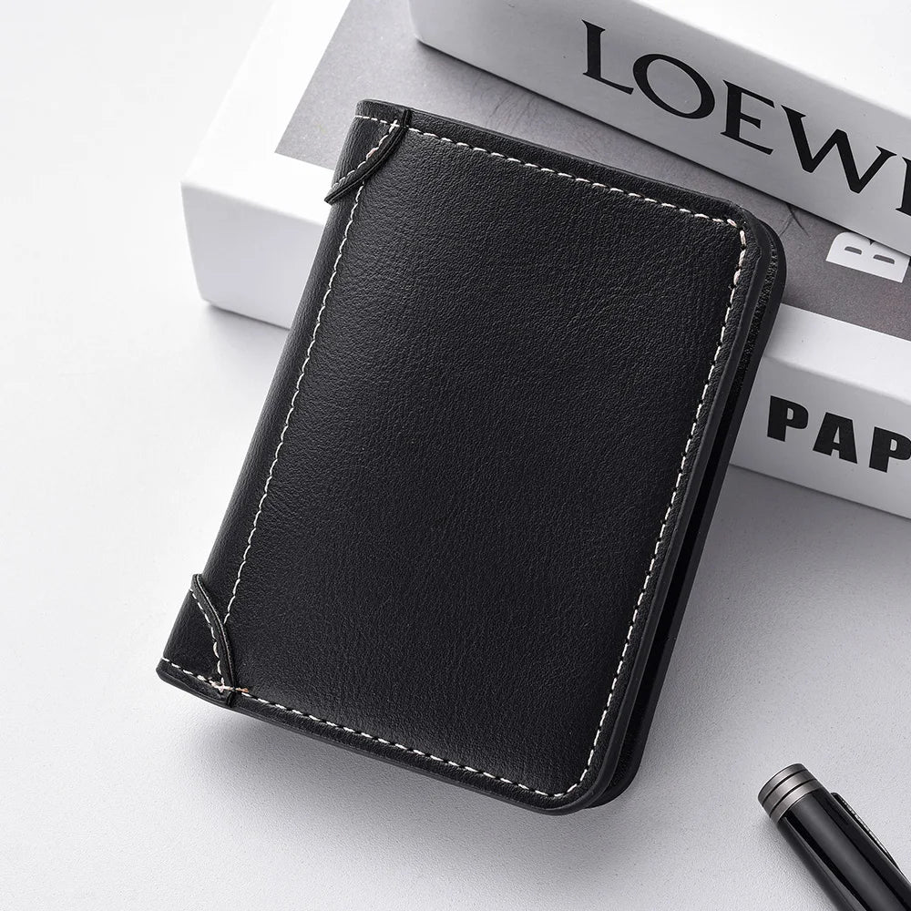 Men's Slim Leather Wallet - Credit Card Holder