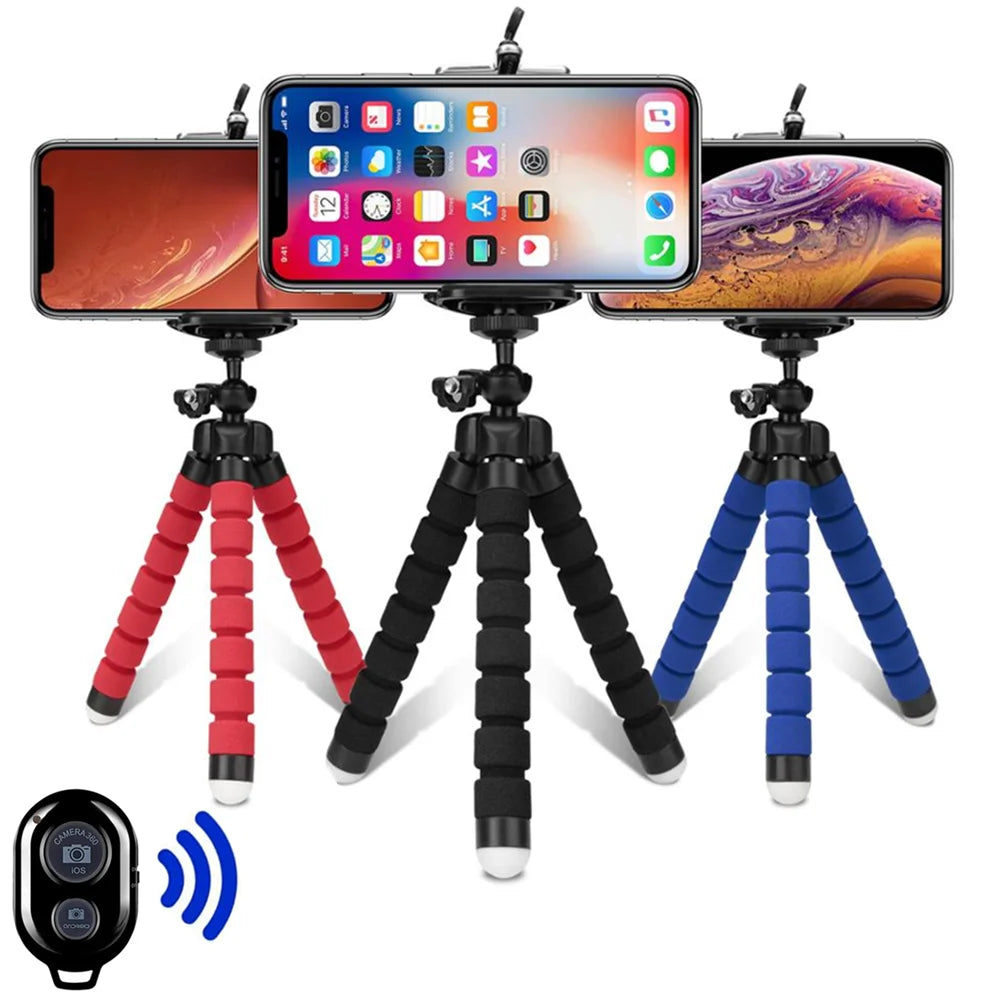 Flexible Phone Tripod with Remote - Octopus Mini Stand for Smartphones