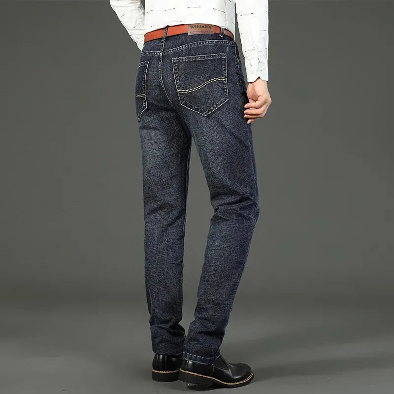Men's Classic Stretch Jeans - Slim Straight Fit
Denim Pants (Business & Casual)