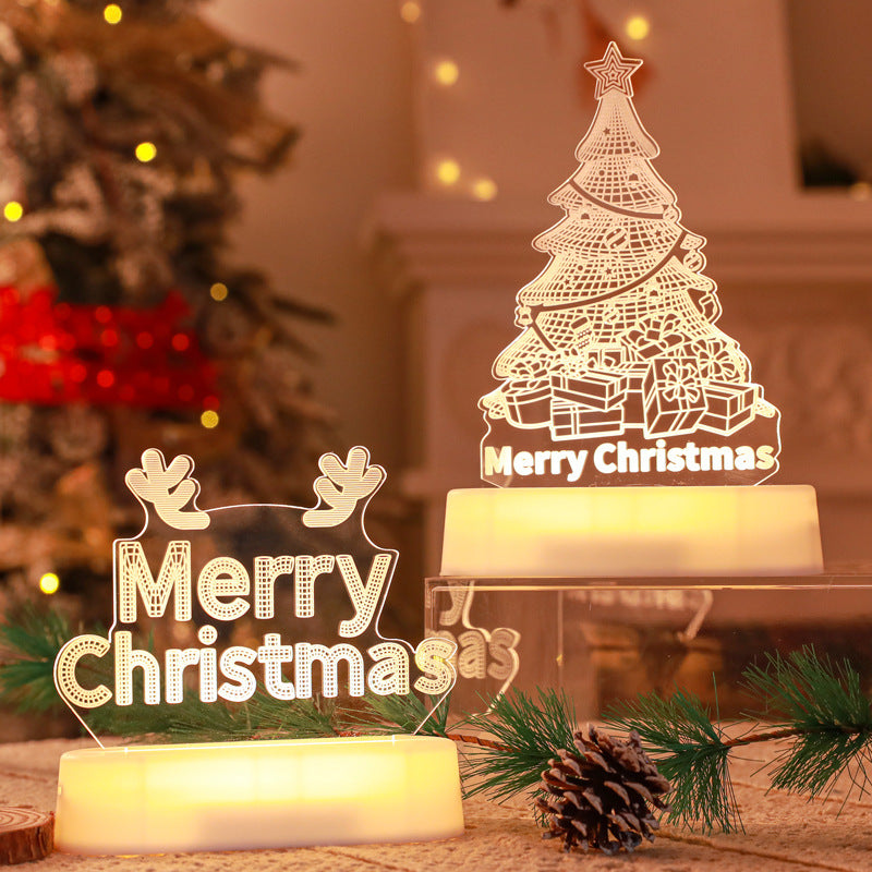 3D Christmas Acrylic LED Night Light - Holiday
Decoration & Gift Lamp