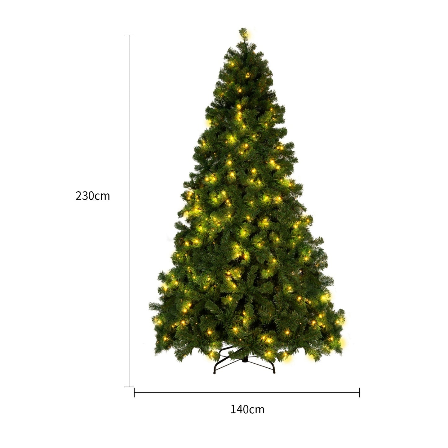 Artificial Christmas Tree with Snow - PVC Holiday Tree with Stand for Home & Store Decoration