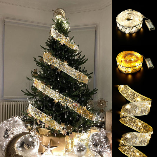 Fairy String Lights - Christmas LED Ribbon Lights for Tree & Holiday Decoration