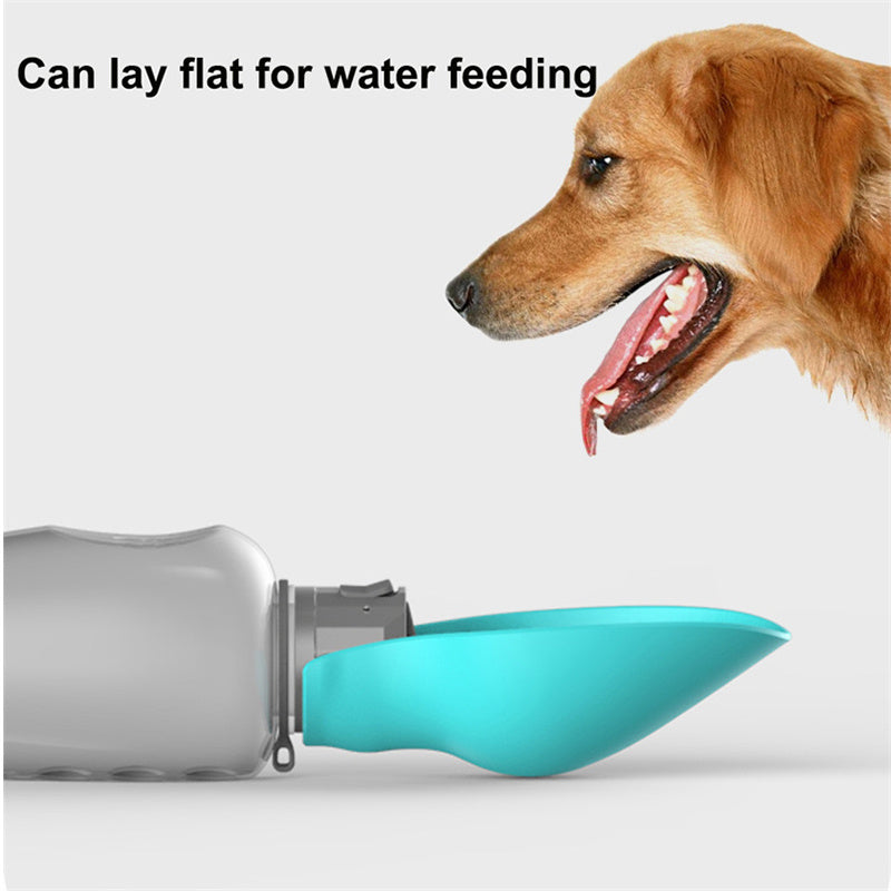 800ml Portable Dog Water Bottle with Foldable Drinking Bowl - Leakproof Travel Pet Water
Dispenser