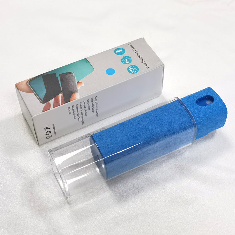 2-in-1 Portable Screen Cleaner Spray with Microfiber Wipe for Phone, Tablet & Laptop