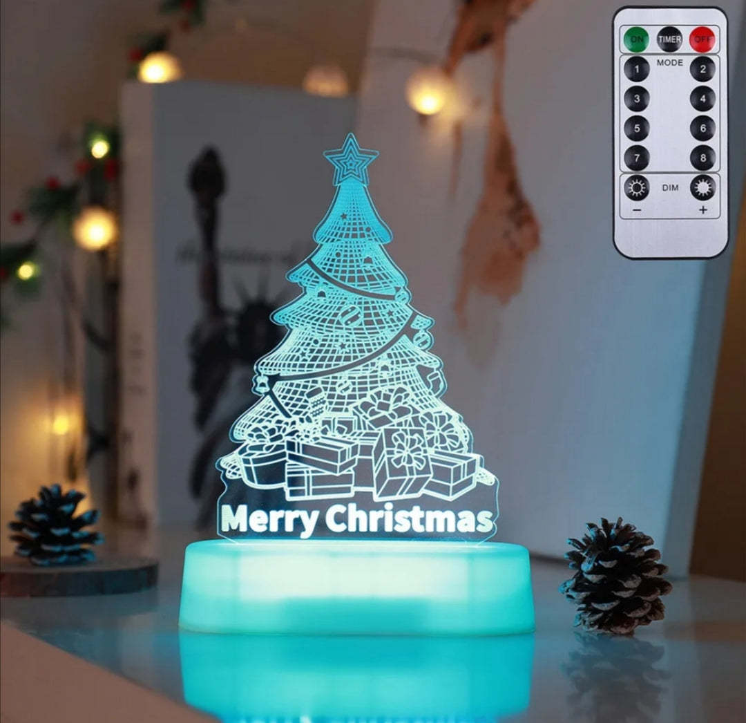 3D Christmas Acrylic LED Night Light - Holiday
Decoration & Gift Lamp