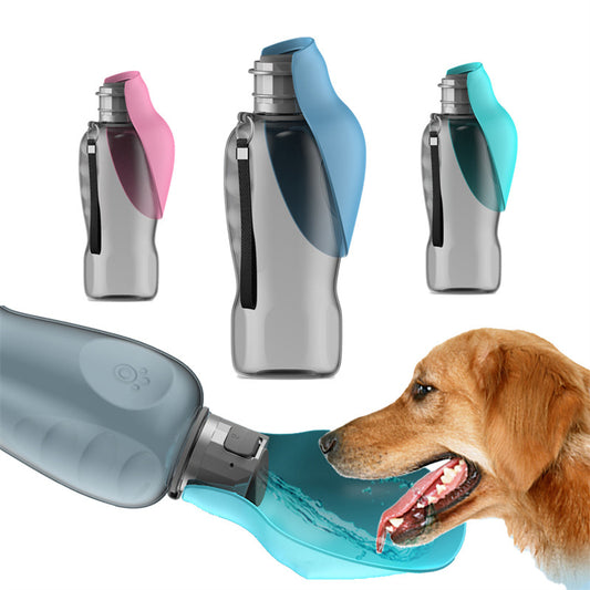 800ml Portable Dog Water Bottle with Foldable Drinking Bowl - Leakproof Travel Pet Water
Dispenser